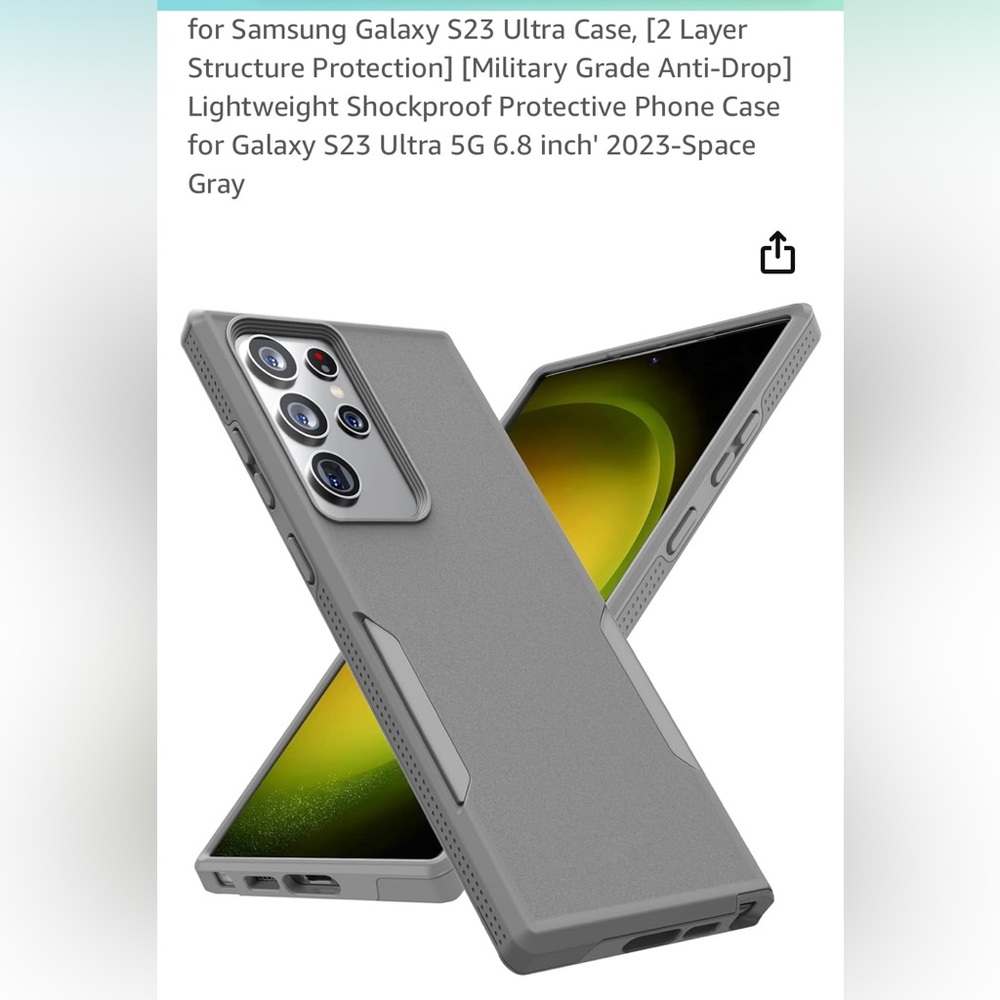White- Samsung Galaxy S23 Ultra phone case.